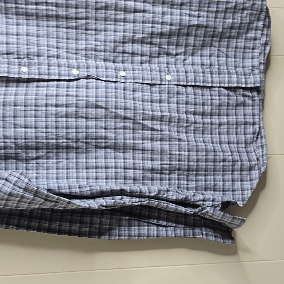Ralph Lauren Button Down Checked Cotton Men's Blue Plaid Shirt Medium - Picture 5 of 8